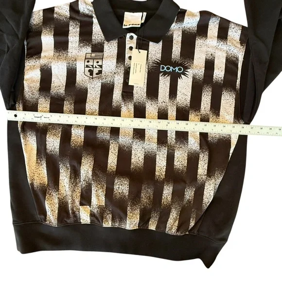 NWT Le Pere Warmup Jumper Domo Paper Stripe Sweatshirt Men’s Size XL
